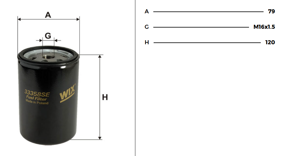 Filtro Combustível 33358SE - WIX
