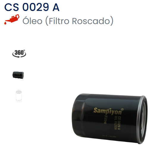 Filtro Óleo CS0029A - SAMPIYON