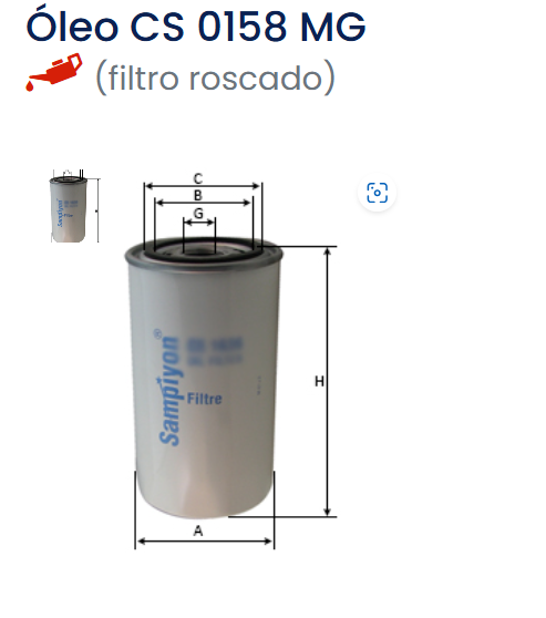 Filtro Óleo CS0158MG - SAMPIYON