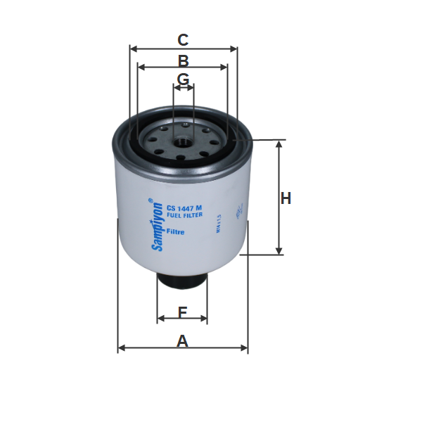 Filtro Combustível CS1447M - SAMPIYON
