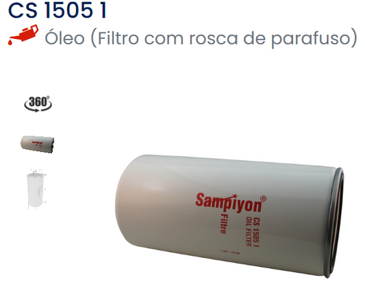 Filtro Óleo CS1505-1 - SAMPIYON