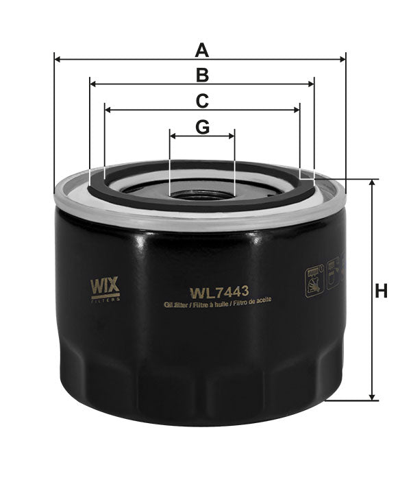 Filtro Óleo WL7443 - WIX