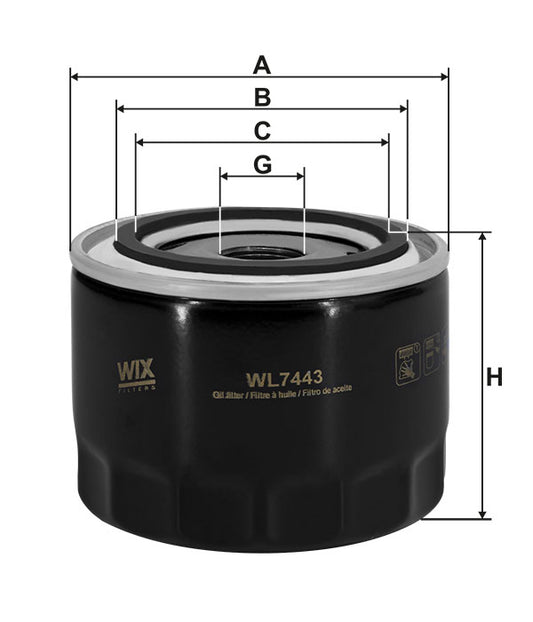 Filtro Óleo WL7443 - WIX