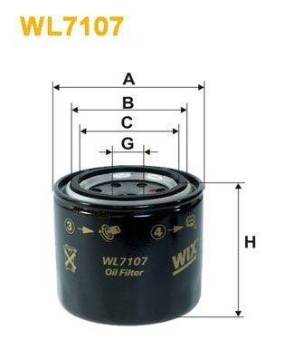 Filtro Óleo WL7107 - WIX